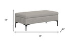 48" Cloud And Black Cocktail Ottoman With Storage