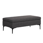 48" Cloud And Black Cocktail Ottoman With Storage