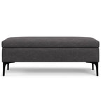 48" Cloud And Black Cocktail Ottoman With Storage