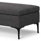 48" Cloud And Black Cocktail Ottoman With Storage