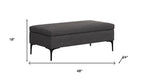 48" Cloud And Black Cocktail Ottoman With Storage