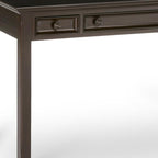 54" Brown Solid Wood Writing Desk With Two Drawers