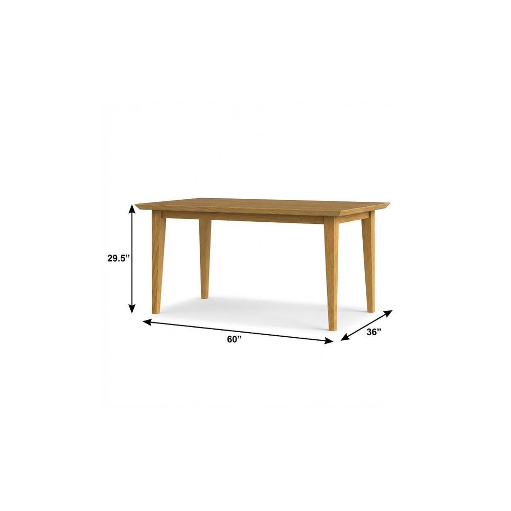 60" Oak Wood Dining Table