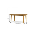 60" Oak Wood Dining Table