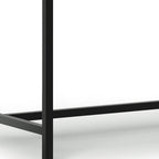 72" Natural And Black Solid Wood And Iron Dining Table