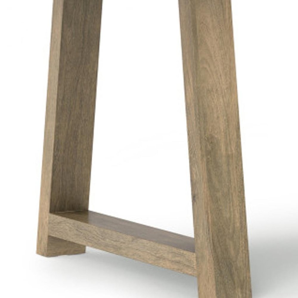 72" Gray Solid Wood Trestle Base Dining Table