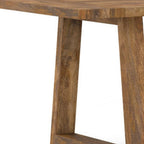 72" Gray Solid Wood Trestle Base Dining Table