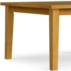 54" Oak Wood Square Dining Table