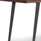72" Walnut And Black Solid Wood And Iron Frame Base Live Edge Dining Table