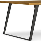 54" Walnut And Graphite Wood And Iron Frame Base Square Dining Table