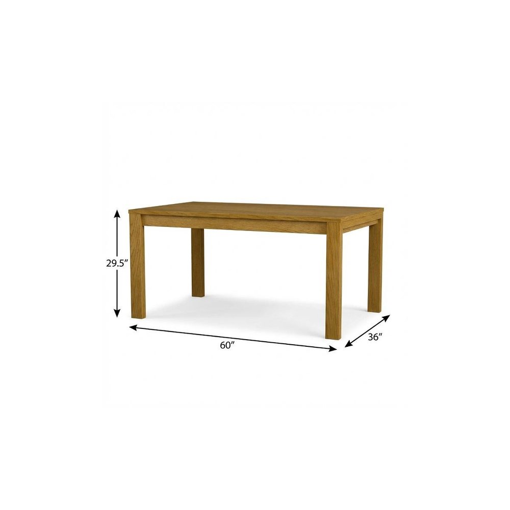 60" Oak Wood Butterfly Leaf Extendable Dining Table