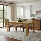 60" Oak Wood Butterfly Leaf Extendable Dining Table