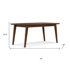 66" Walnut Wood Dining Table