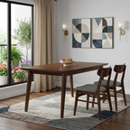 66" Walnut Wood Dining Table