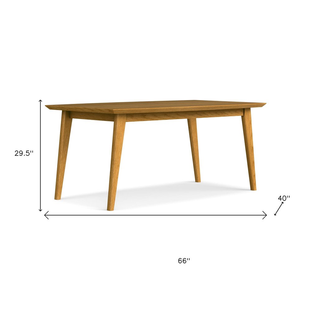 66" Walnut Wood Dining Table