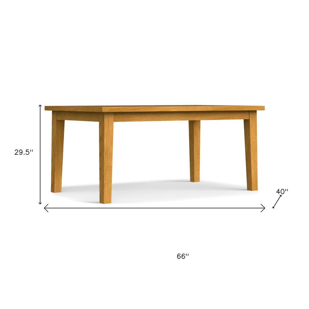 66" Oak Wood Dining Table
