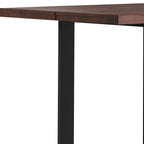 72" Natural And Black Solid Wood And Iron Frame Base Live Edge Dining Table
