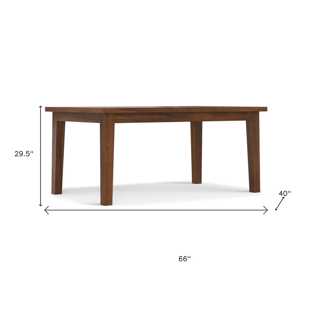 66" Oak Wood Dining Table
