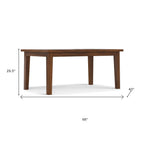 66" Oak Wood Dining Table