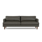 90" Dark Slate Gray Top Grain Leather Sofa