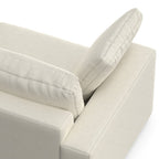 78" Cream Upholstered Sofa With Toss Pillows