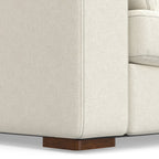78" Cream Upholstered Sofa With Toss Pillows
