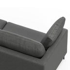 76" Gray Upholstered Sofa With Toss Pillows