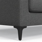 76" Gray Upholstered Sofa With Toss Pillows
