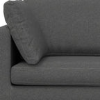 76" Gray Upholstered Sofa With Toss Pillows
