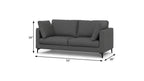 76" Gray Upholstered Sofa With Toss Pillows