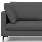 76" Gray Upholstered Sofa With Toss Pillows