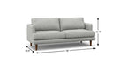 76" Gray Upholstered Sofa