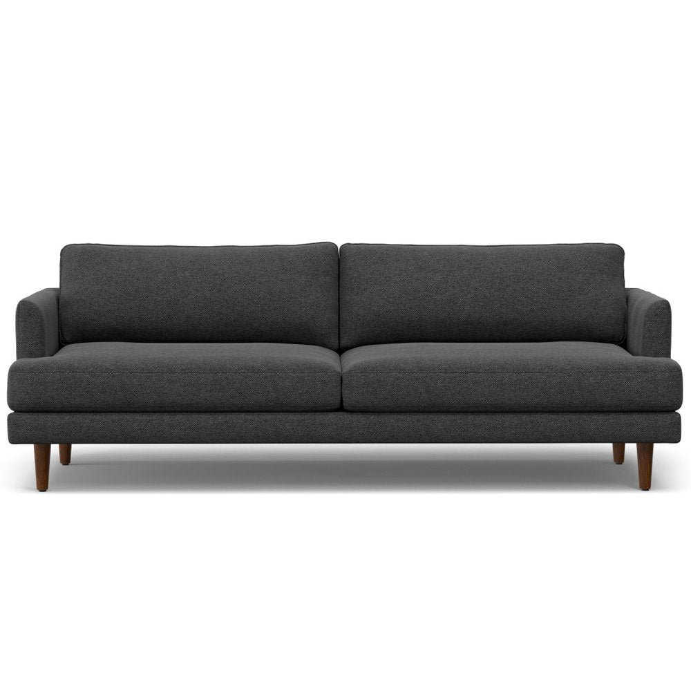 90" Charcoal Upholstered Sofa