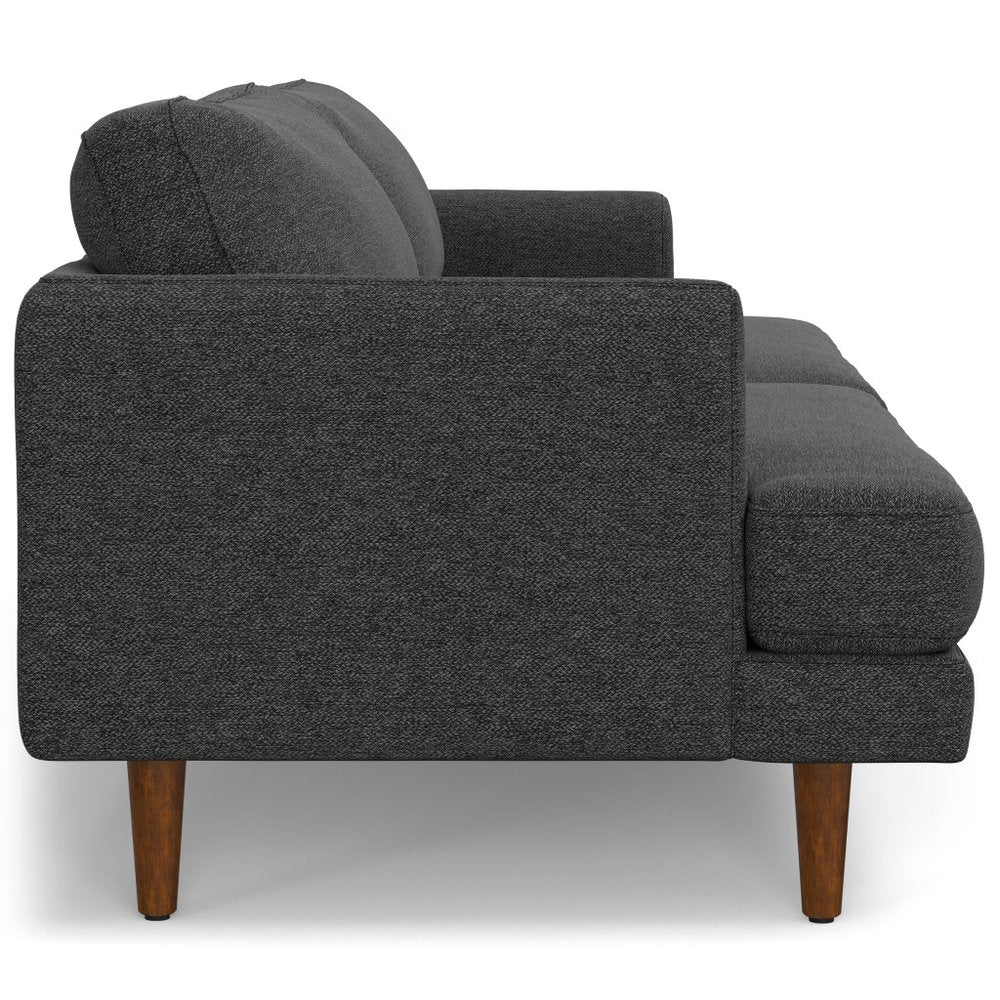 90" Charcoal Upholstered Sofa