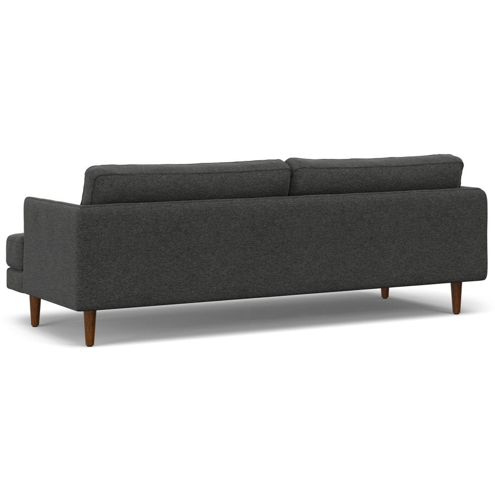 90" Charcoal Upholstered Sofa