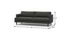 90" Charcoal Upholstered Sofa