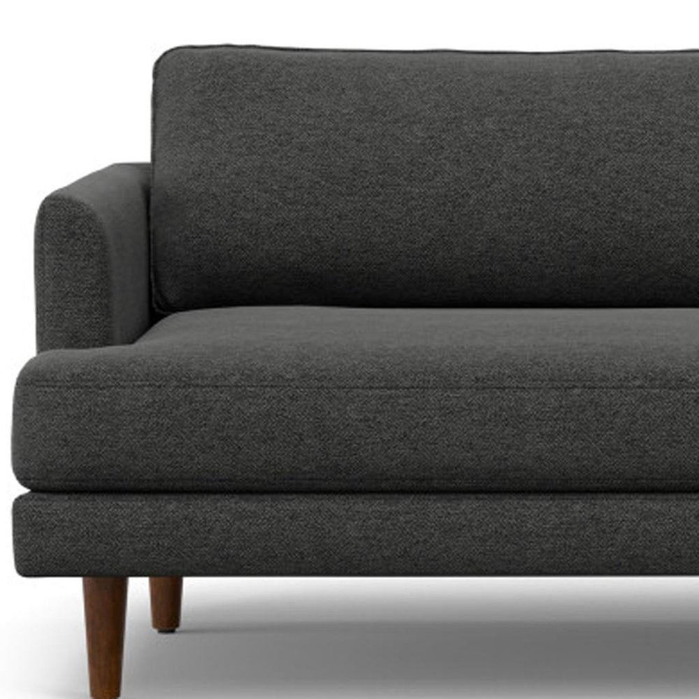 90" Charcoal Upholstered Sofa