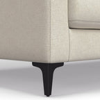 90" Cream Upholstered Sofa With Toss Pillows