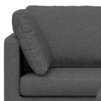 90" Gray Upholstered Sofa With Ottoman And Toss Pillows
