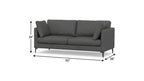 90" Gray Upholstered Sofa With Ottoman And Toss Pillows
