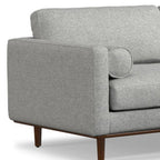 89" Gray Upholstered Sofa With Ottoman And Toss Pillows