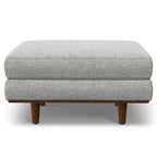33" Gray And Brown Polyester Blend Cocktail Ottoman