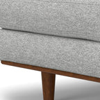 33" Gray And Brown Polyester Blend Cocktail Ottoman
