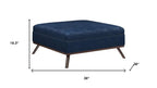 36" Brown Faux Leather Ottoman With Storage