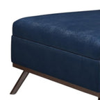 36" Brown Faux Leather Ottoman With Storage