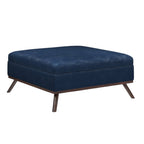 36" Brown Faux Leather Ottoman With Storage
