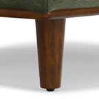 49" Sienna And Brown Genuine Leather Cocktail Ottoman