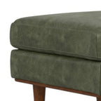 49" Sienna And Brown Genuine Leather Cocktail Ottoman