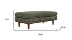 49" Sienna And Brown Genuine Leather Cocktail Ottoman