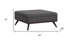 40" Natural And Brown Upholstery Ottoman With Storage